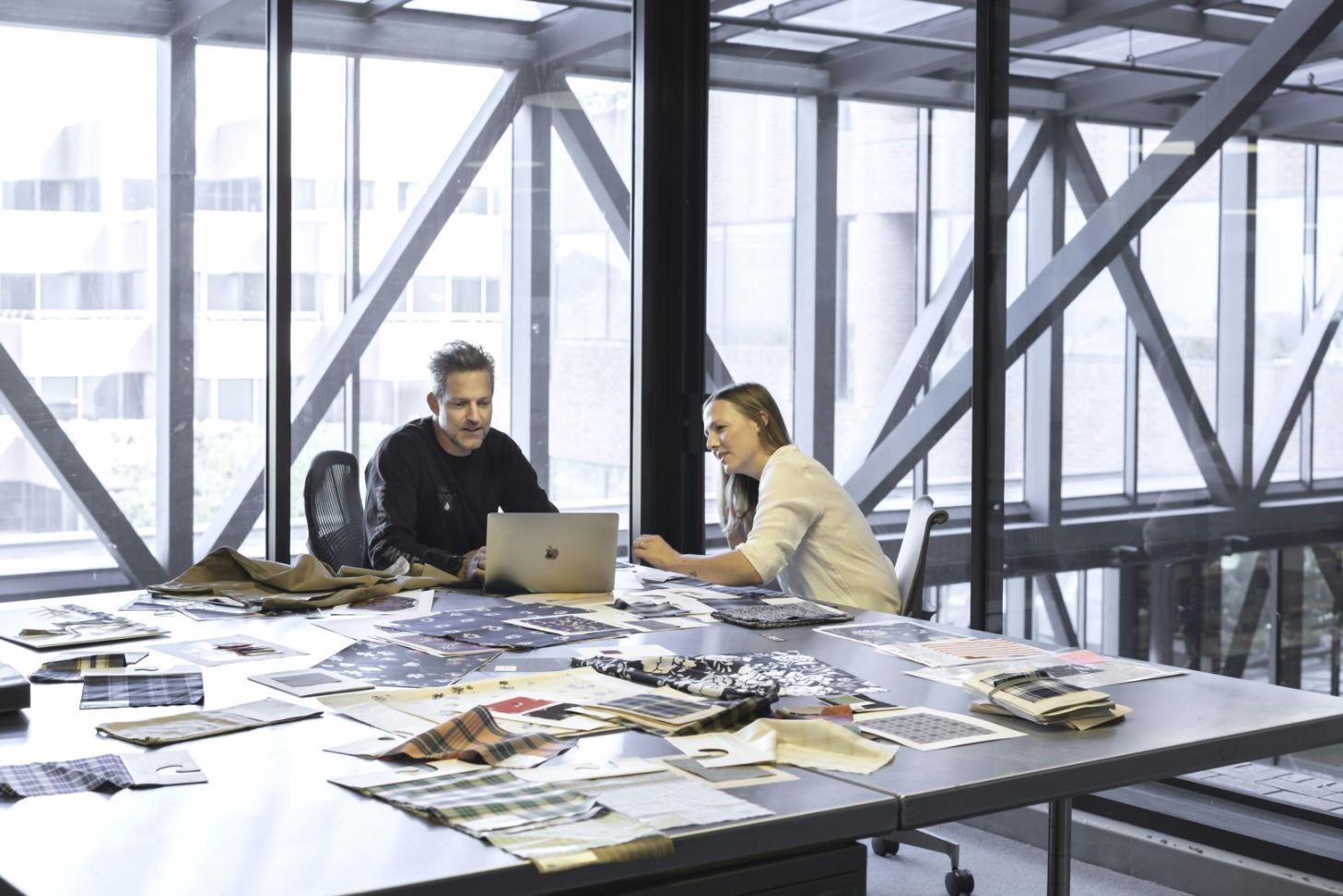 Financial analysis workspace with budget planning materials